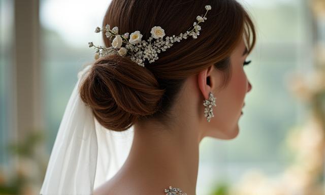 Coiffure de mariage élégante Paris
